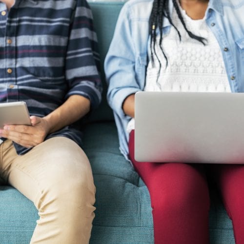 Students on laptops