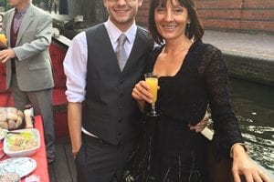 mother and son graduate together