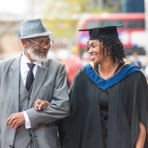 Graduation - father and daughter
