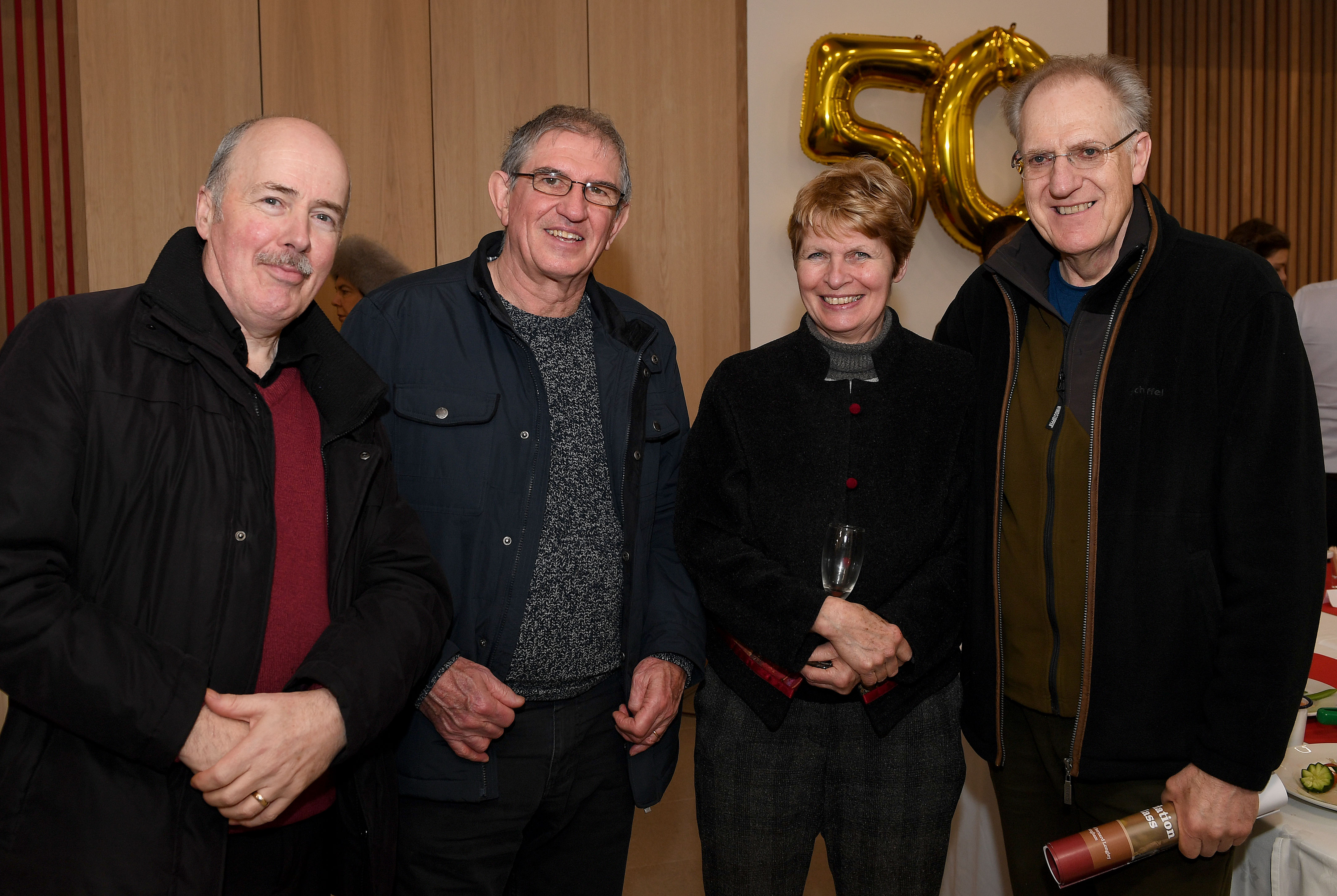 Chris Laverty, Patrick Scanlon, Margaret Jason, Perry Mason  Newman University 50th Anniversary