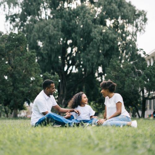 family in park
