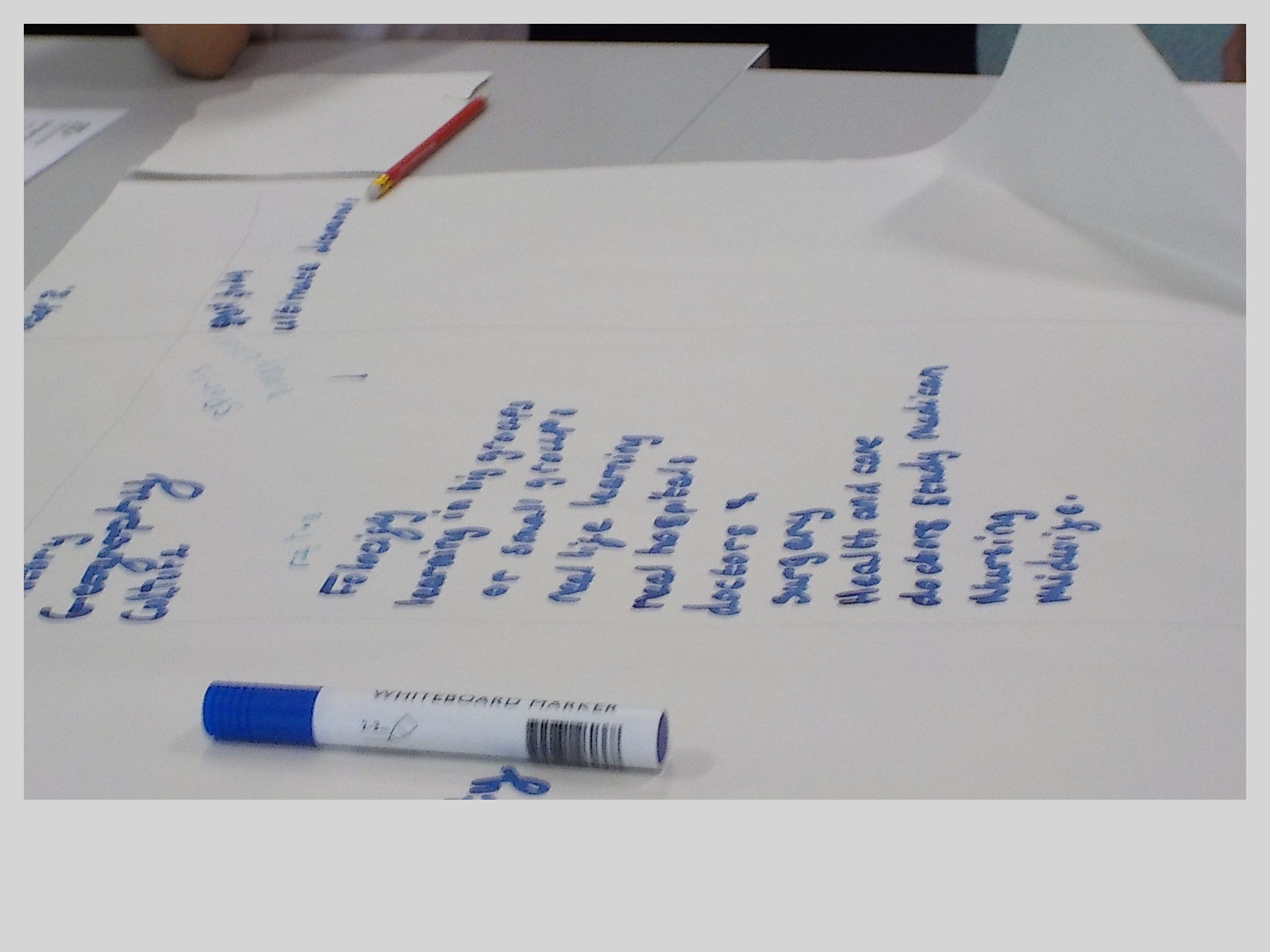 writing on flipchart