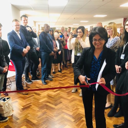 Opening of the careers and employability hub - ribbon cutting by Dr Mehreen Mirza