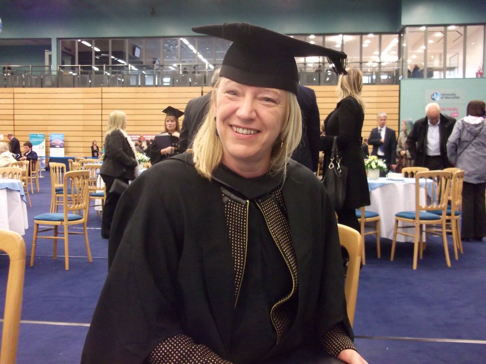 Newman graduate Yvonne at graduation ceremony