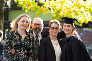 Bobby Bradstock, graduate with her family