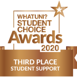 3rd place student support 2020 whatuni student choice awards