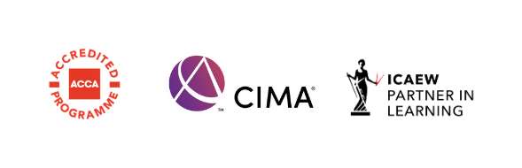 ACCA, CIMA, ICAEW logos