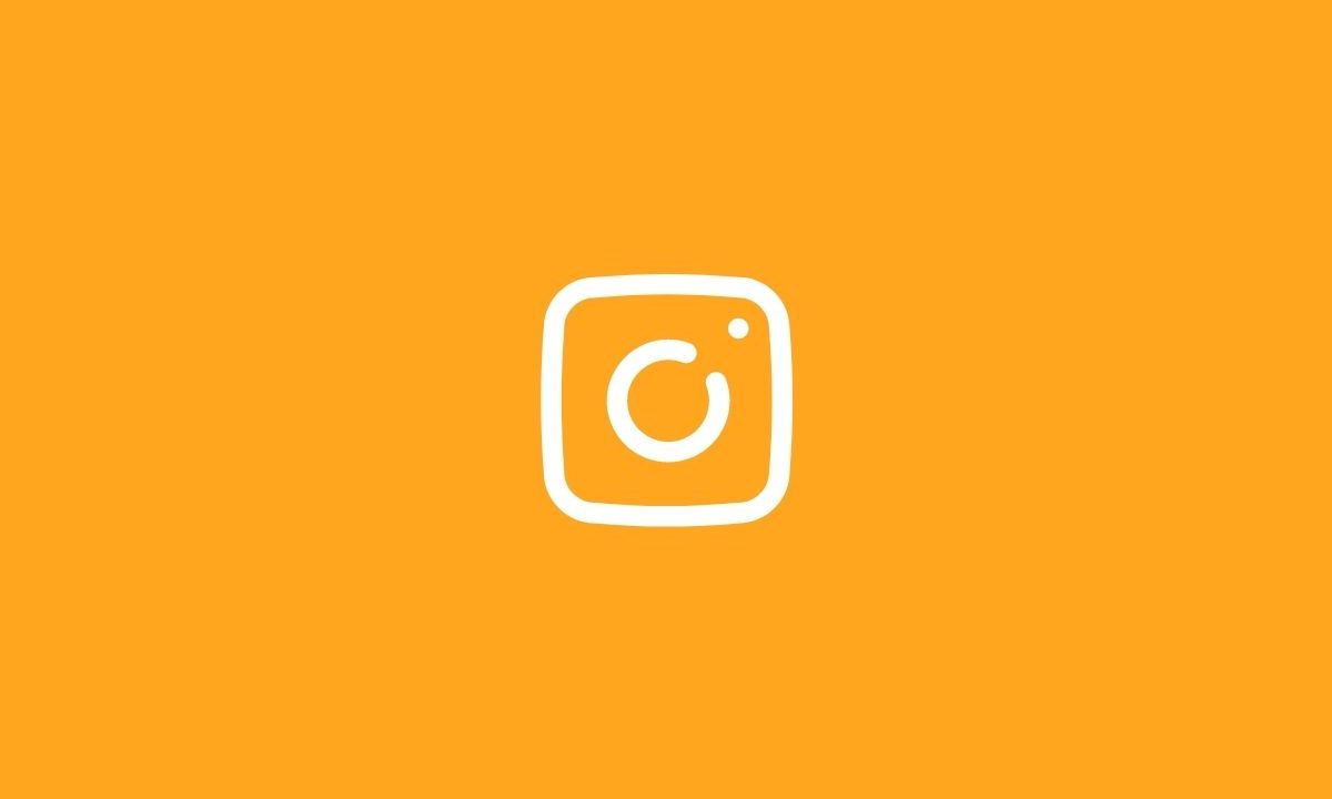 Instagram logo on orange background