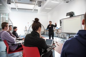 Lecture in the sports lab