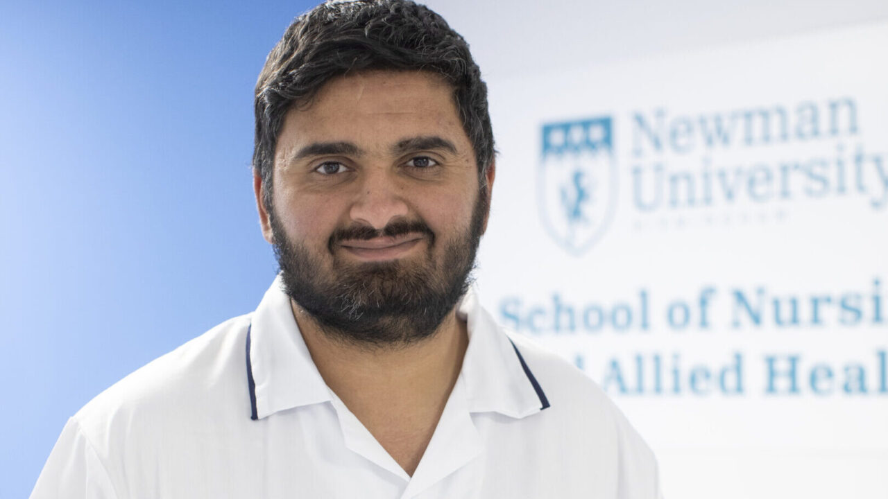 Adult trainee nurse at Newman University