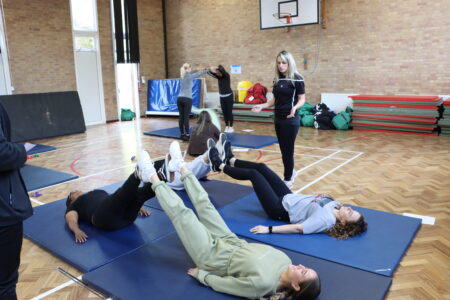 Practical gym lesson for PGCE Primary Physical Education students