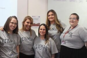 Kat Foley (second from the left) and fellow students for Staff, Student partnership 2022