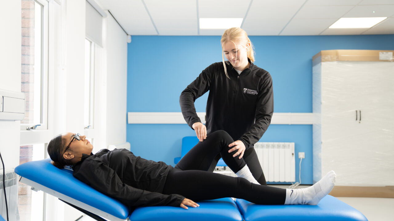 Two girls in sport therapy