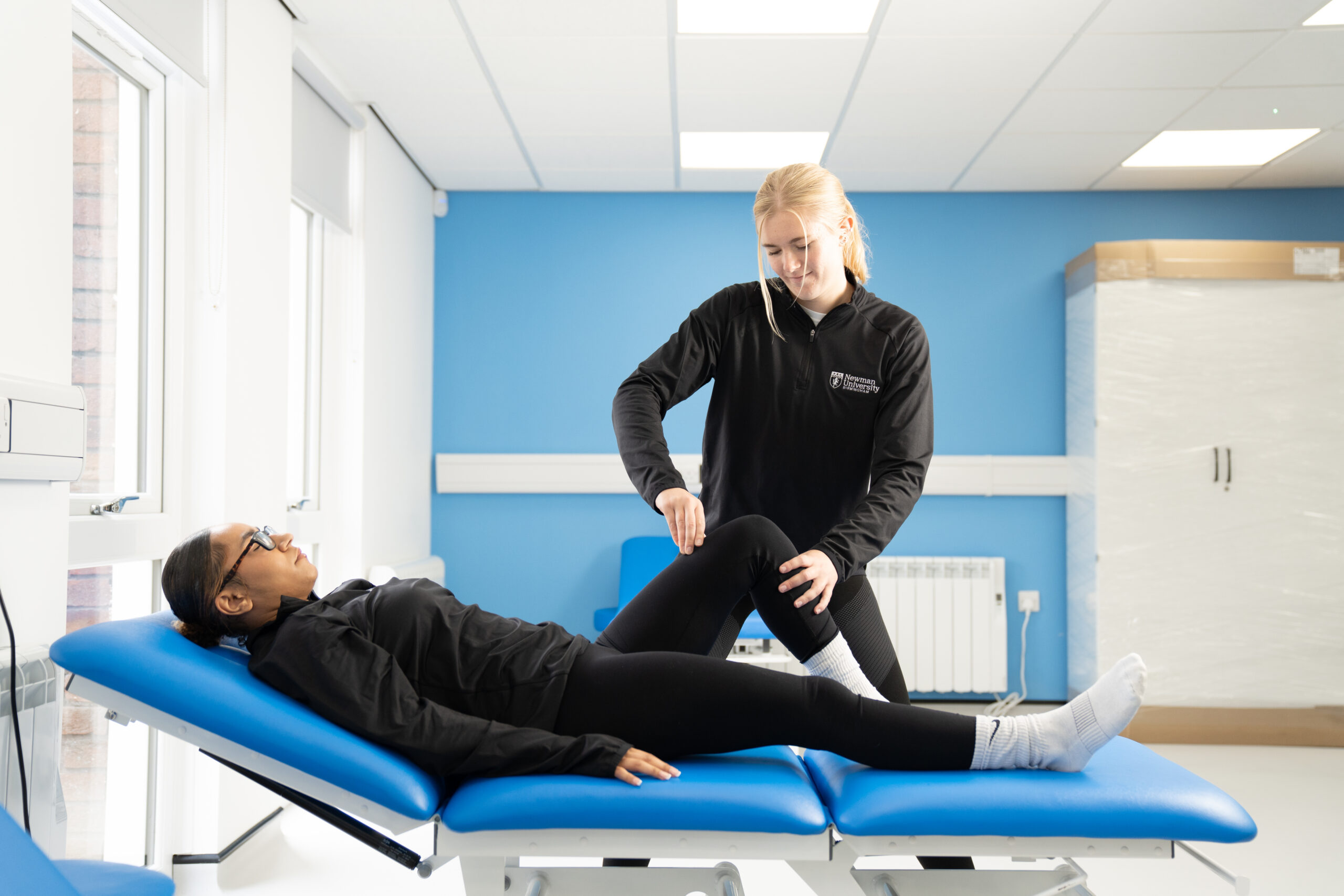 Two girls in sport therapy