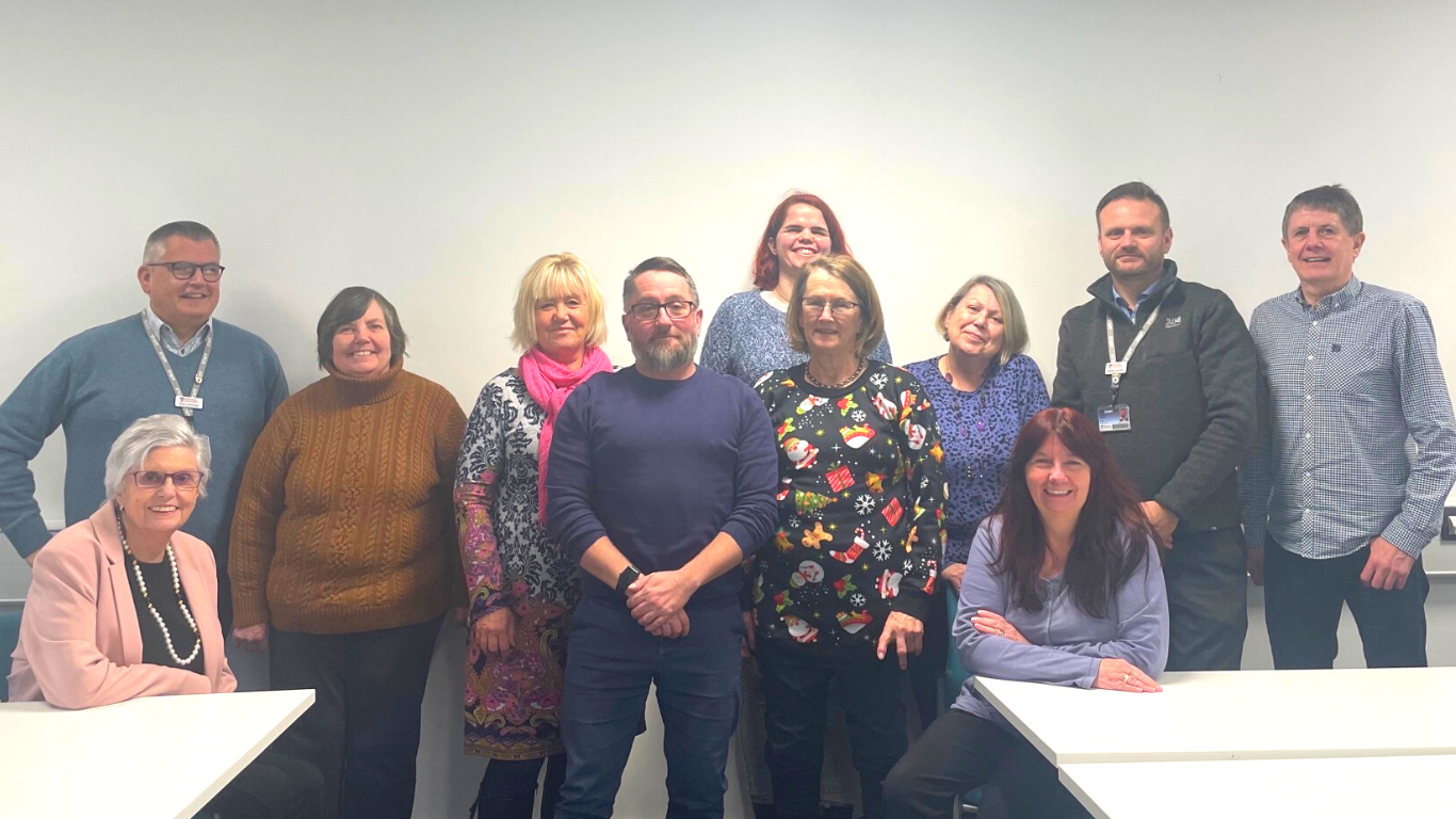 Group of people who are part of the university Experts by Experience Group