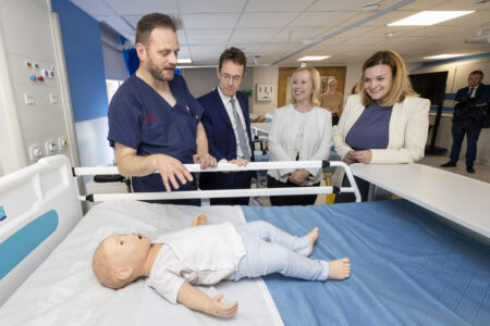 West Midlands Mayor Andy Street visit to Newman University. 