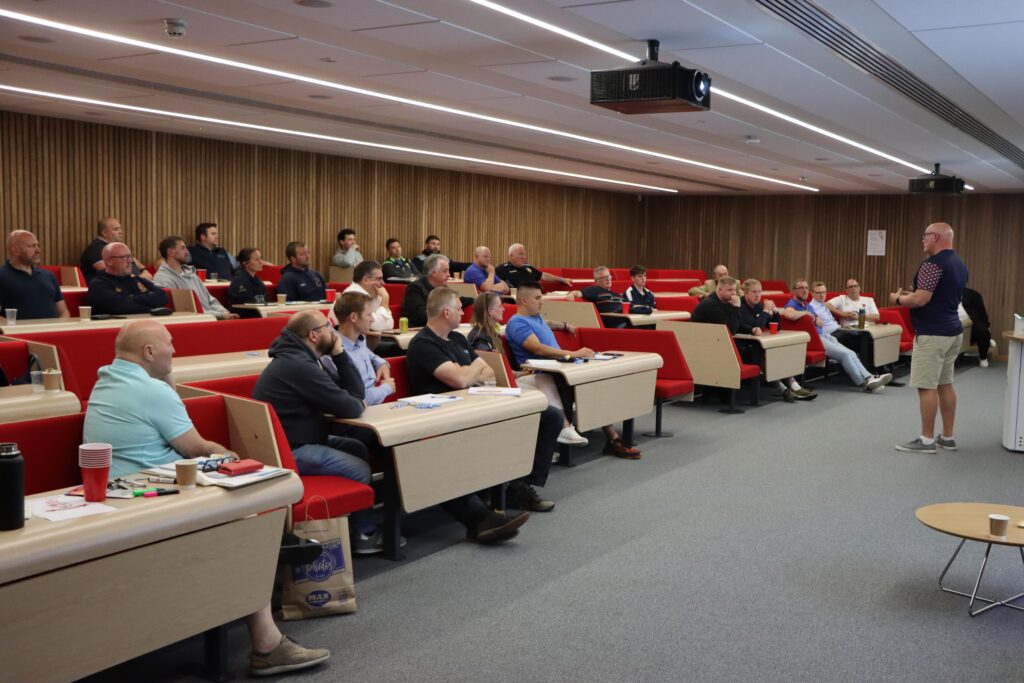 Gary Townsend, the former National Player Development Manager for the Rugby Football Union (RFU) also presented to audience