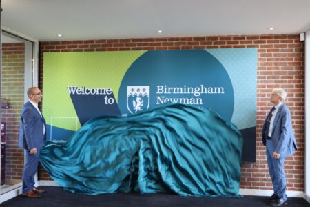 The official unveiling of the name change to Birmingham Newman University