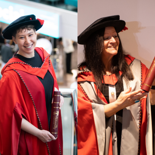 Jasmine Gardosi and Lynne Baird MBE both received Honorary Degrees