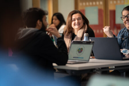 Students studying