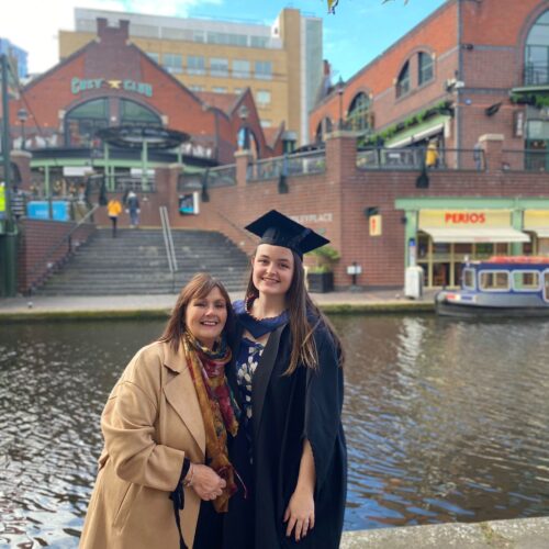 Lynn Whitehouse with granddaughter, Amy at Graduation