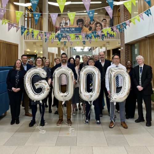 Staff celebrating the OFSTED grading