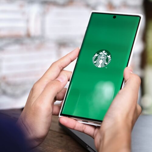 Starbucks app on phone