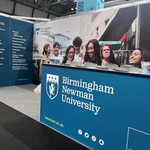 Birmingham Newman stand at UCAS event