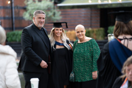 Family together after graduation