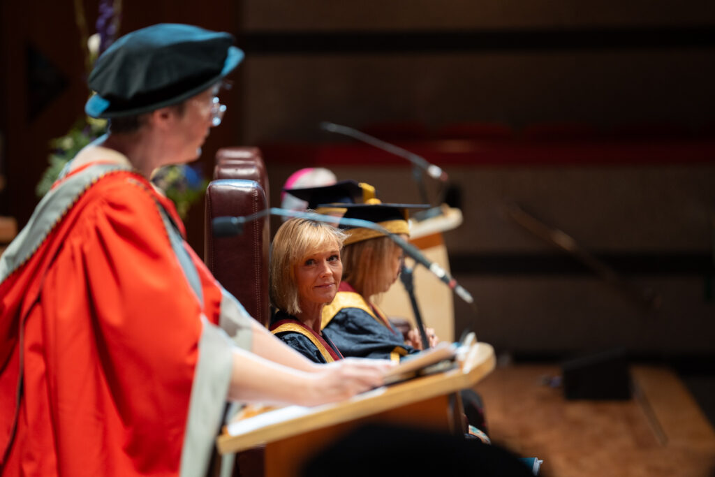 Dr Dawn Casserly speech on stage