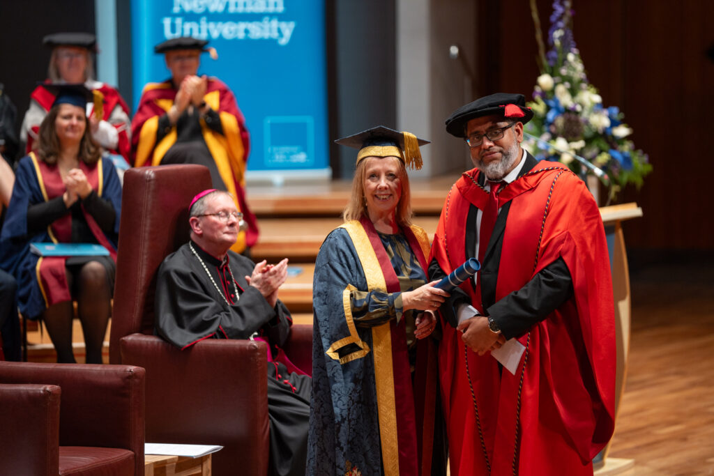 Saidul Haque Saeed receiving honorary degree from VC on stage