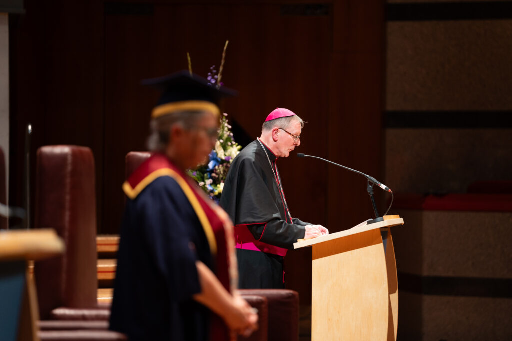 Archbishop Bernard Longley giving speech