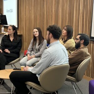 Alumni talking at Employability Summit 2025
