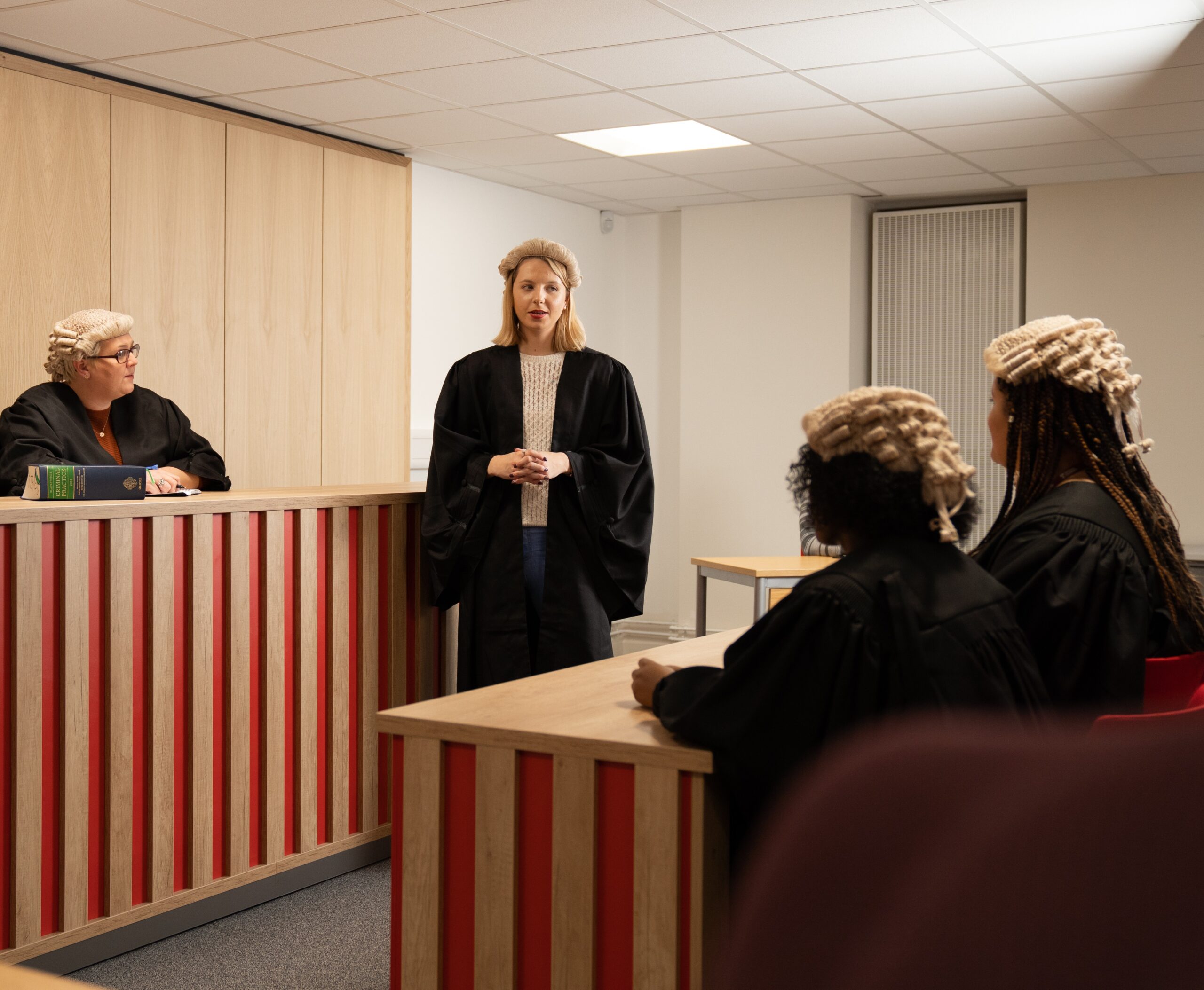 Law students inside the law court