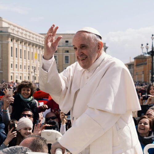Pope waving