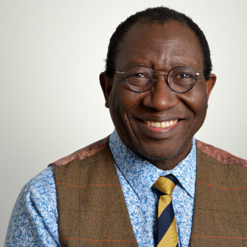 Profile of a person smiling