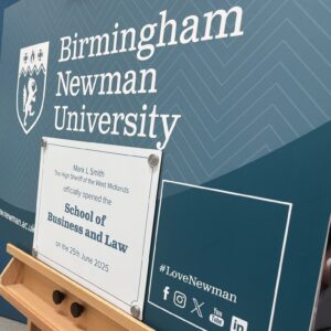 School of Business and Law plaque
