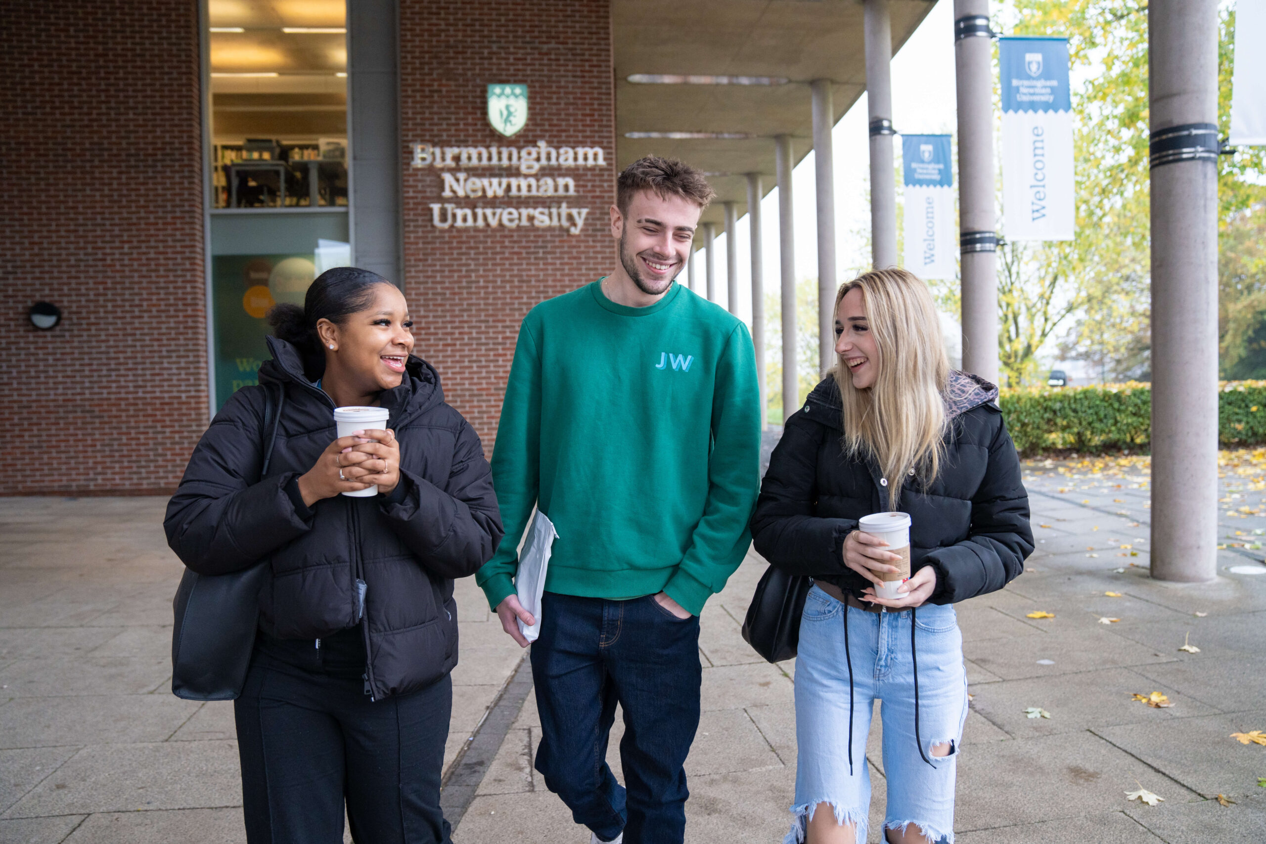 Students walking on concourse