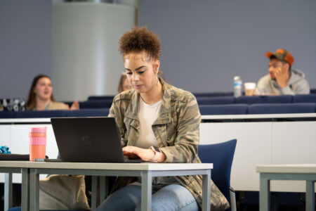 Criminology - student in lecture
