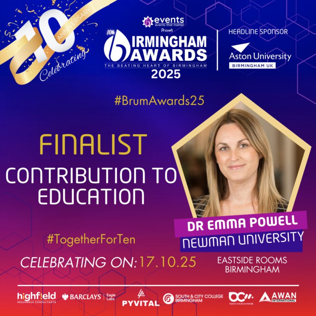 Dr Emma Powell Named Finalist in Birmingham Awards 2025 – Contribution to Education