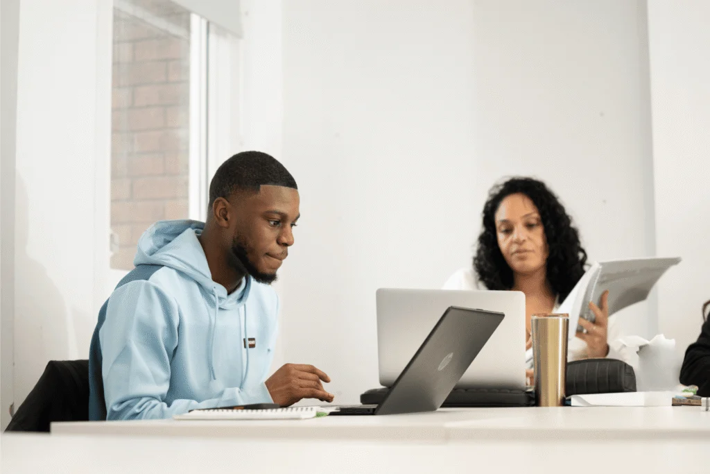 Business - Student on laptop