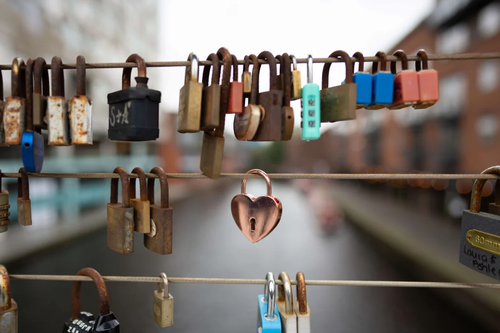 Birmingham canals - padlock bridge